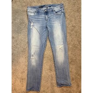 KUT from the Kloth Boyfriend Jeans Distressed Light Wash Women's Size 12